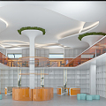 Modern Library Bookstore 3d model