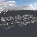 Chinese Ancient Building Planning 3d model