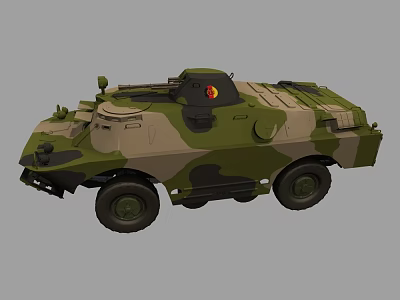 Military Tank With Camouflage Paint Turret Wheeled Structure And Armored Design Features 3d model