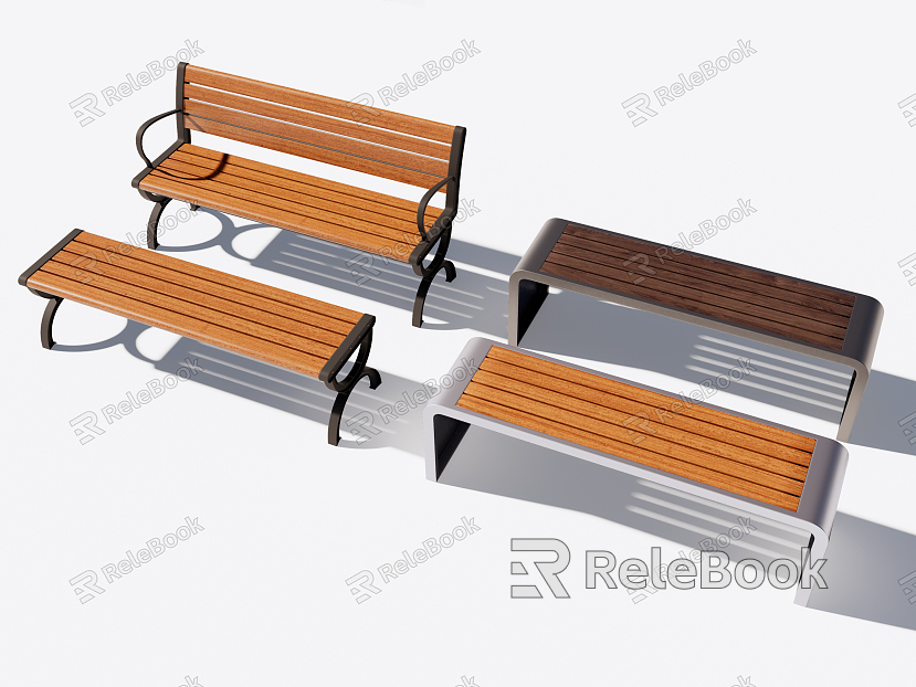 Modern outdoor chair outdoor bench combination model