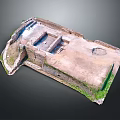 Ancient Architectural Ruins With Remaining Stone Walls And Earth Ground Structure