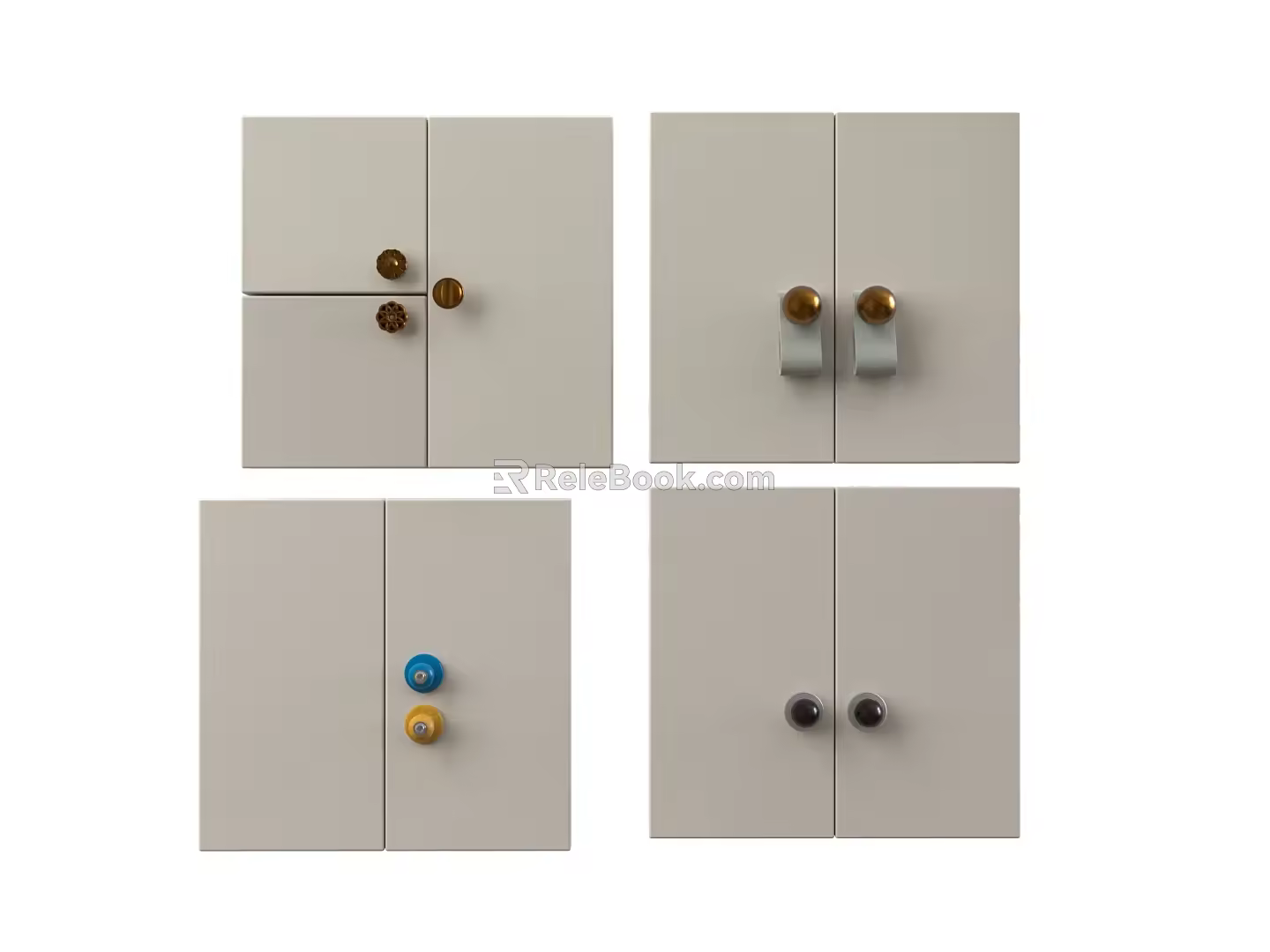 Retro Cream Handle Retro Handle Door Handle Wardrobe Door Handle Cabinet Handle Memphis Handle 3d model