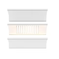 Sleek White Architectural Components With Layered Design And Grooved Patterns