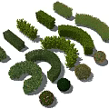 Various Shaped Garden Shrubs In Topiary Designs For Outdoor Landscaping