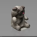 Cute Pug Stuffed Toy As Decor On Living Room Furniture