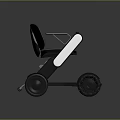 Modern Ergonomic Black Wheelchair Design With Sturdy Frame Comfortable Seat And Large Wheels