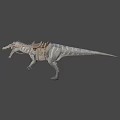Game Movie Character Dinosaur Equipped With Straps Saddle And Brown Pouch