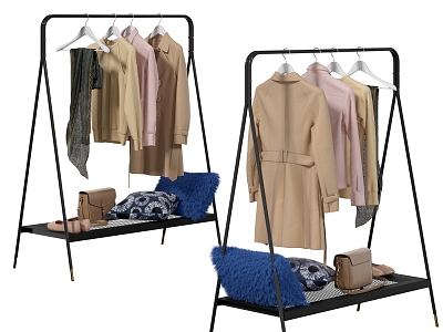 Modern Hanger Clothing Rack Coat Hanger Clothing 3d model