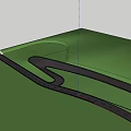 Curved Road Infrastructure Featuring Green Trees Traffic Lanes And Vehicles