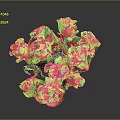 Bouquet of pink roses with fresh green leaves on grey background