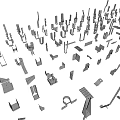 Assorted Hardware Tools with Various Shapes Sizes Types and Applications for Projects