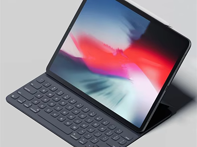 Modern 2 in 1 Tablet With Detachable Keyboard And Touchscreen 3d model