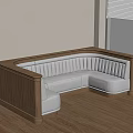 Modern Card Seat Sofa Round Arc Bar 3d model