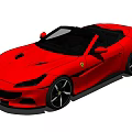 Red Convertible Sports Car With Open Top Sleek Exterior Design And Black Wheels