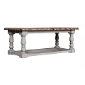 Elegant Dining Table With Marble Top And Grey Carved Column Legs Design 3d model