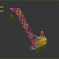 Yellow Crawler Crane With Wrecking Ball For Industrial Construction Use