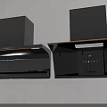 Elegant Modern Kitchen With Black Range Hoods Cabinets And Kitchen Appliances 3d model