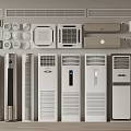 modern air conditioning 3d model