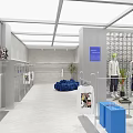 Modern Clothing Store Interior With Display Racks Never Dream Alone Wall Art And Cozy Seating