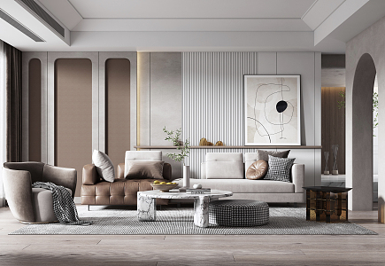 modern living room 3d model