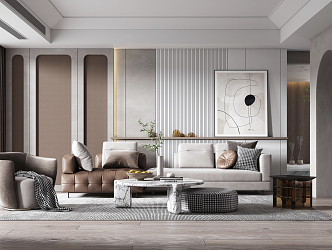 modern living room 3d model