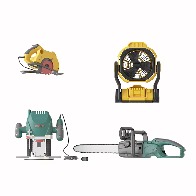 Modern chainsaw power tools 3d model Modern chainsaw power tools 3d model