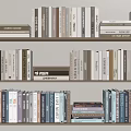 Multiple Light Wooden Bookshelves Filled with Various Books of Different Colors and Sizes