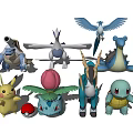 Modern game character Pokémon 3d model