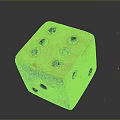 Brown Wooden Dice Cube With Black Dots For Home Use And Games