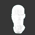 Game Movie Character Golden Low Poly 3D Head Model Design