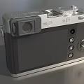 Vintage Digital Camera With Retro Classic Design And Metal Body Details