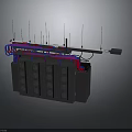Black Communication Equipment Component With Multiple Antennas Red Blue Wires And Metal Bracket
