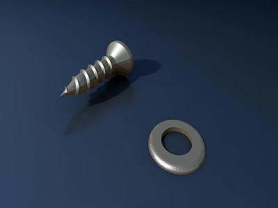 Hardware Tools Featuring Stainless Steel Screw And Flat Washer For DIY Repairs 3d model