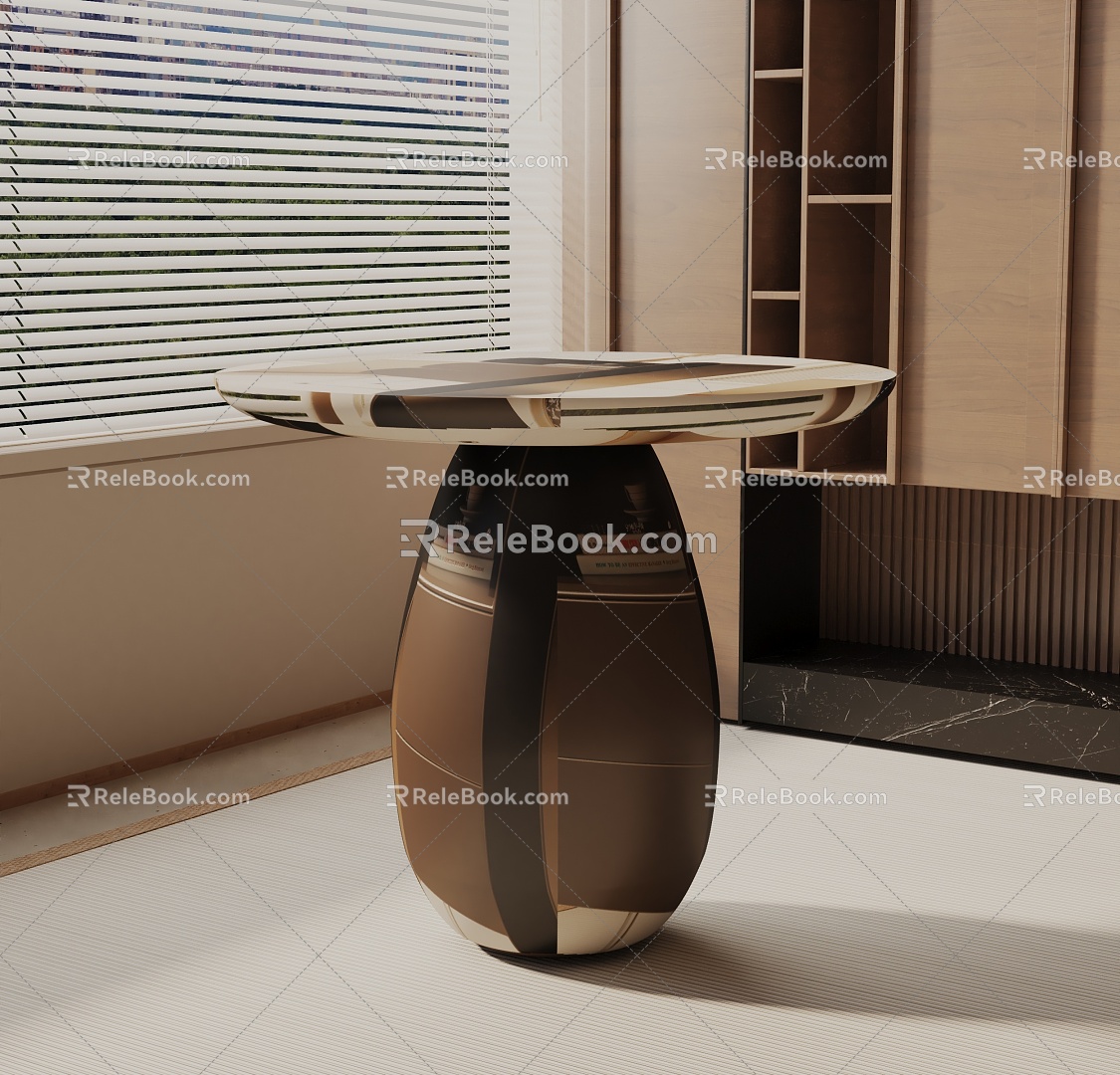 Modern bedside table 3d model