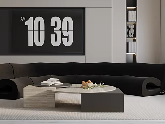 Modern three-seat sofa 3d model