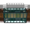 Modern gallery frame combination gallery frame stool glass ceiling 3d model