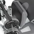 Professional Strength Training Fitness Equipment With Metal Frame Black Padded Seat And Wheels