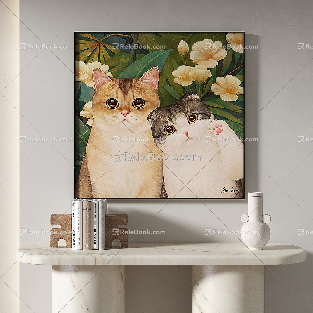 Modern Animal Painting Simple Decorative Painting 3d model