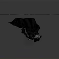 Detailed Batman Statue With Full Costume Cape Utility Belt And Logo Background