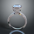 Sparkling Solitaire Diamond Engagement Ring With Platinum Band And Accent Stones