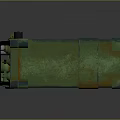 Weapon Control Component Rusty Green Metal Box With Knobs And Ports