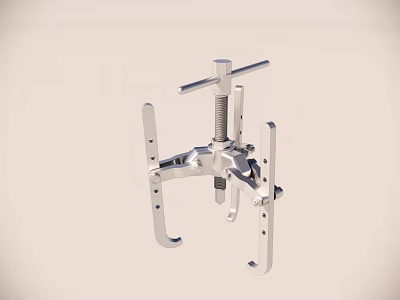 Stainless Steel Adjustable Mechanical Clamp Tool With Screw And Brackets 3d model