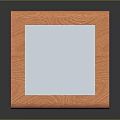 Orange Cube Shaped Furniture With Wooden Frame And Woven Mesh Sides Flat Top