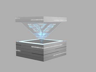 modern holographic projection 3d model