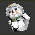 Snowman snowman snow children snow fox winter scene that animation character animation character 3d model