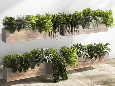 modern plants 3d model