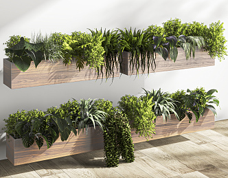 modern plants 3d model