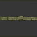 Neatly Stacked Green Wooden Stone Blocks In Layered Structure Design