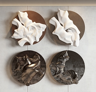 Wall Decorations Round Wall Decorations Metal Wall Decorations Three-dimensional Wall Decorations Art Wall Decorations 3d model