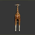 Giraffe Standing Tall With Long Neck And Spotted Coat In Upright Posture